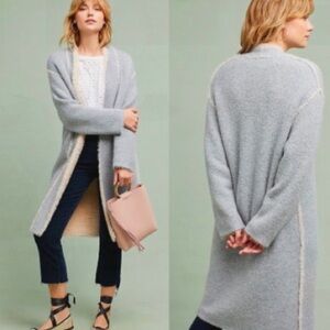 Anthropologie Moth Sarah Eyelash Faux Fur Lined Sweater/Cardigan